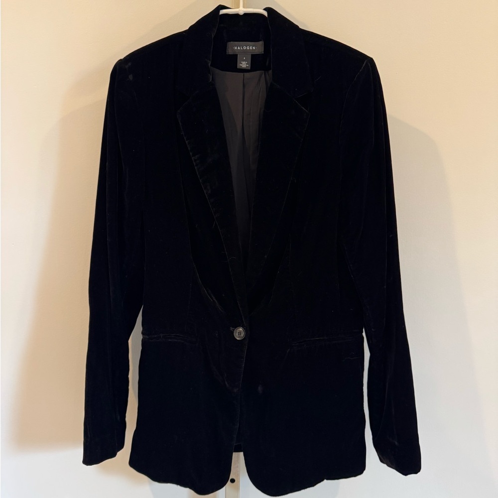 Halogen Women's Velvet Black Blazer